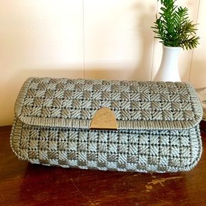 Basketweave Handbag Clutch
